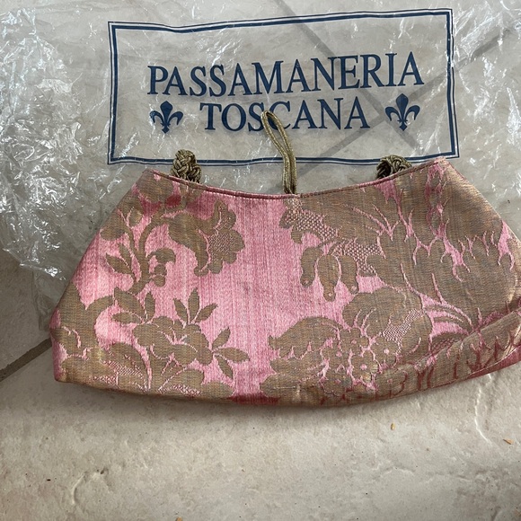 Pink and Gold Floral Clutch - Picture 2 of 3